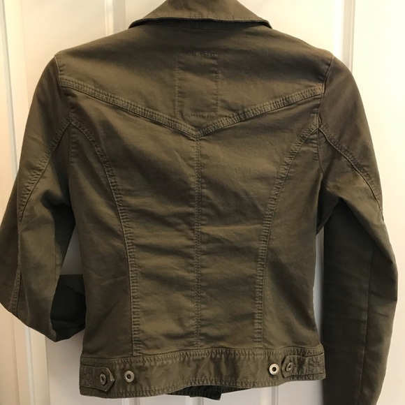 Army Green Denim Guess Jacket - Picture 3 of 4